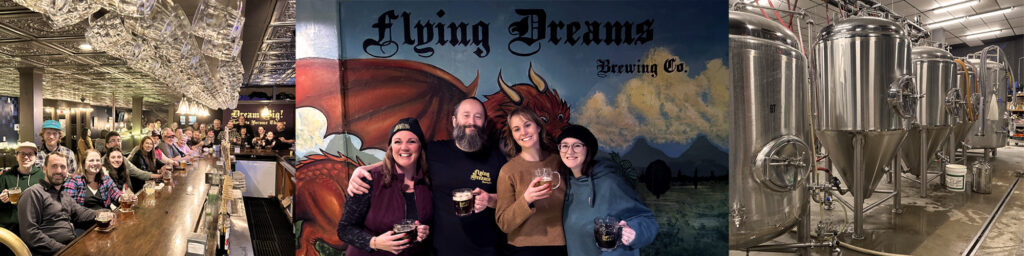 Flying Dreams Brewing Team, Taproom, and Tanks